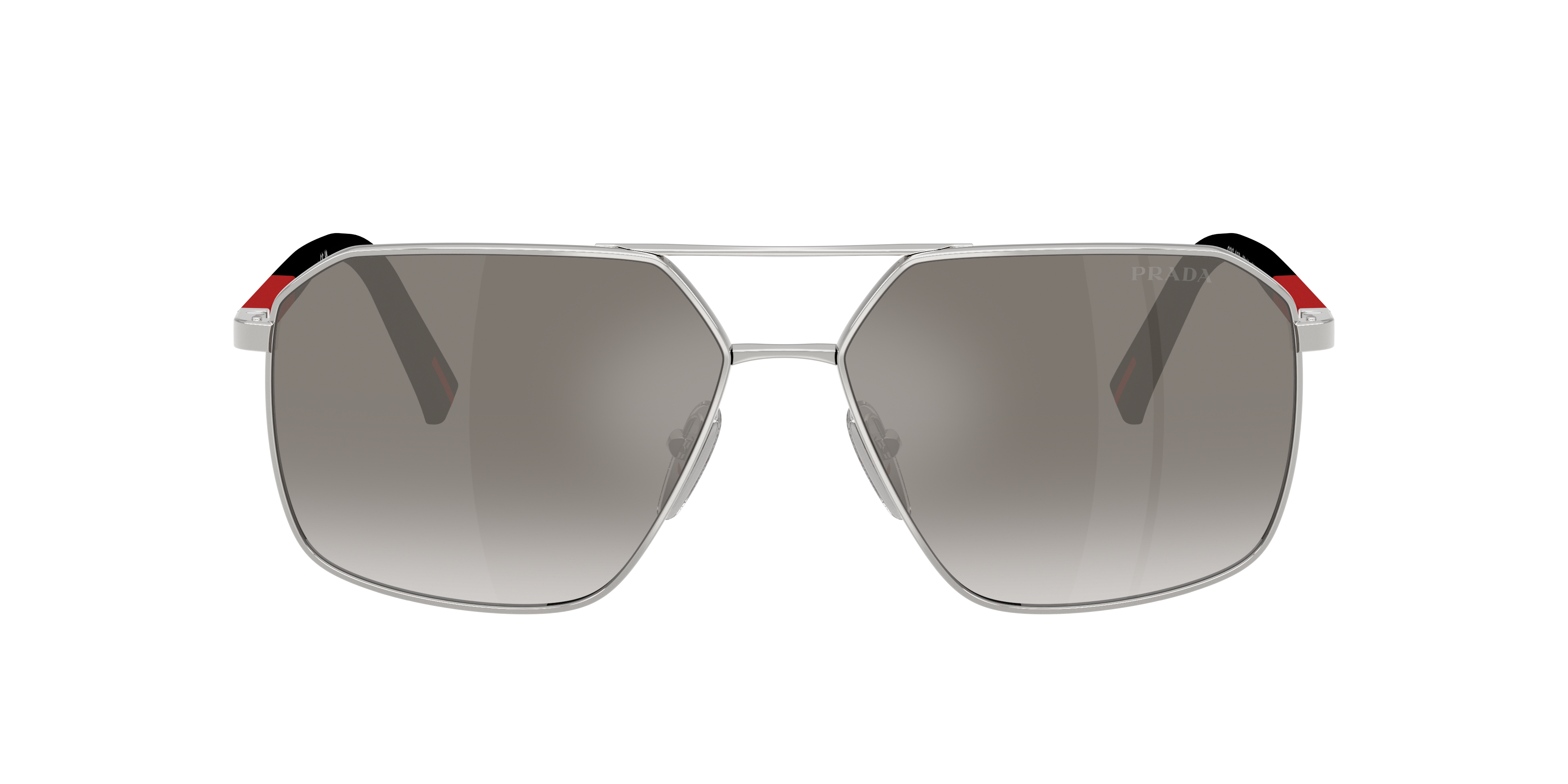 Prada Linea Rossa Man Sunglass Ps A50s In Gradient Grey Mirror Silver