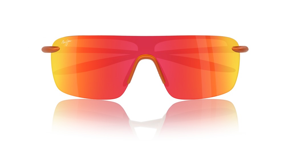 MAUI JIM Palulu Orange - Unisex Sunglasses, Red Mirror Polarized Lens