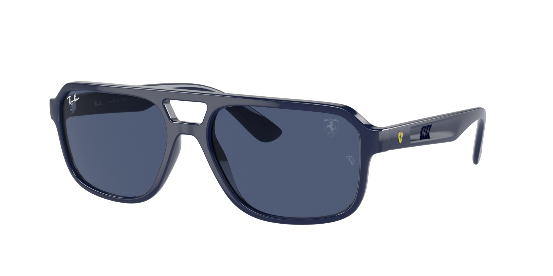 Ray-Ban Unisex Sunglass RB4414M Scuderia Ferrari Collection -  Frame color: Blue, Lens color: Dark Blue