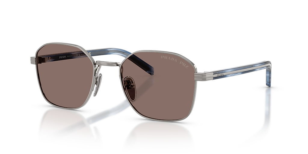 Prada PR C50S XS (51 - 20) with Brown lenses and Silver frame