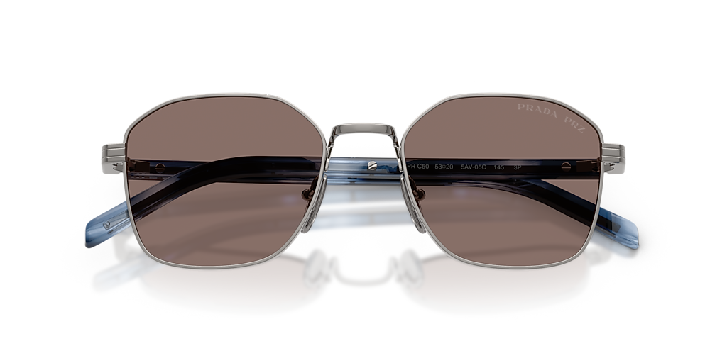 Prada PR C50S XS (51 - 20) with Brown lenses and Grey frame
