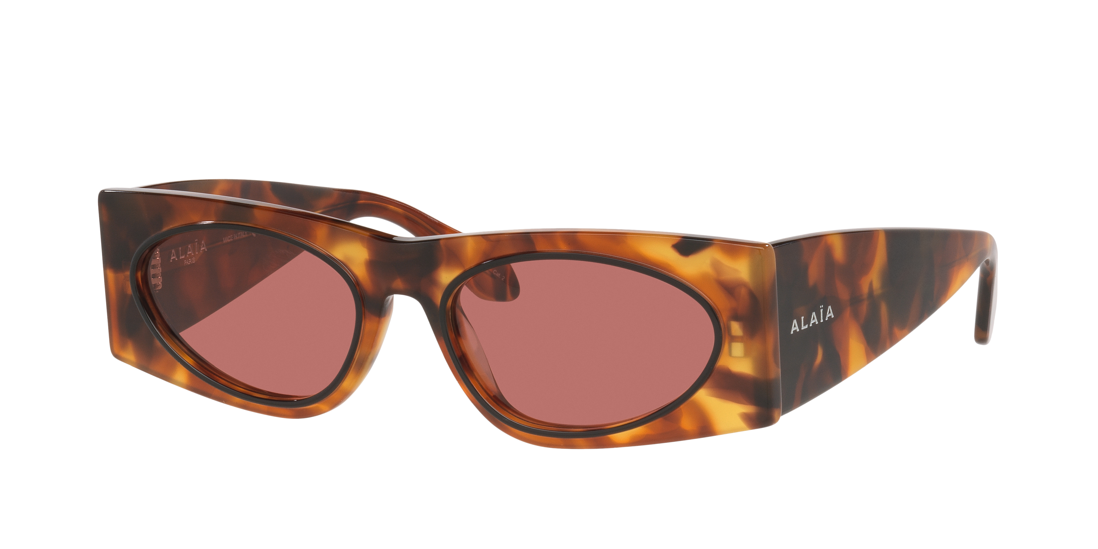 Alaia Woman Sunglass AA0085S -  Frame color: Tortoise, Lens color: Red