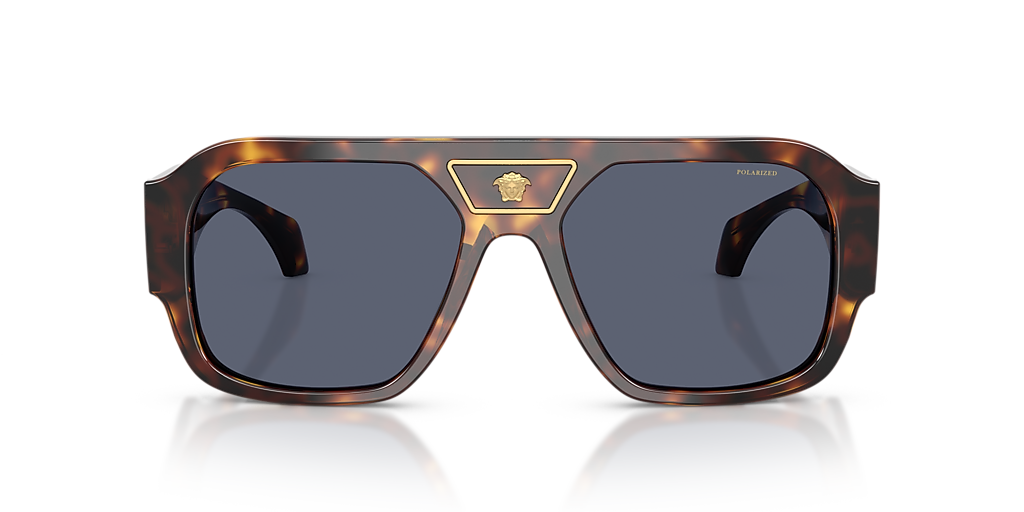 Versace VE4508U L (56 - 18) with Blue lenses and Tortoise  display picture 2