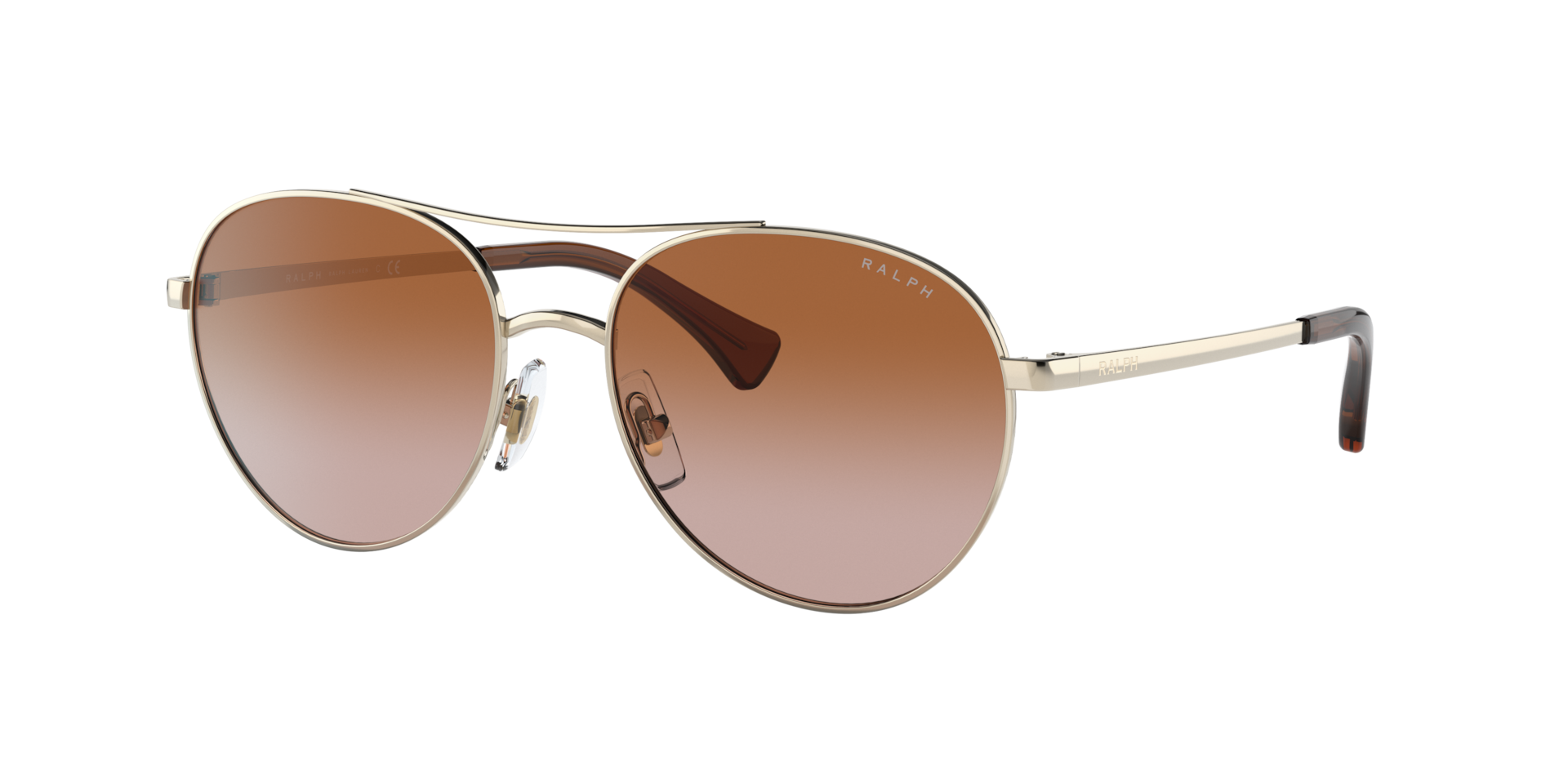 Ralph RA4135 M (55 - 17) with Brown lenses and Gold frame  display picture 2