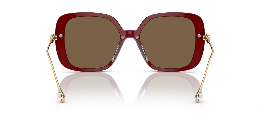 SWAROVSKI SK6011 Transparent Burgundy - Women Sunglasses, Dark Brown Lens