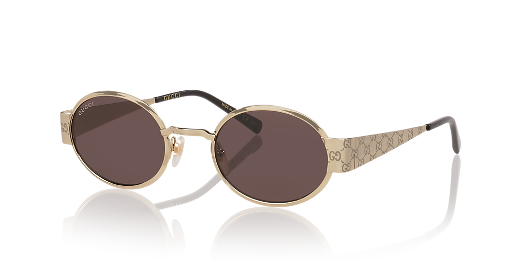 Gucci GG1854S M (51 - 23) with Brown lenses and Gold frame