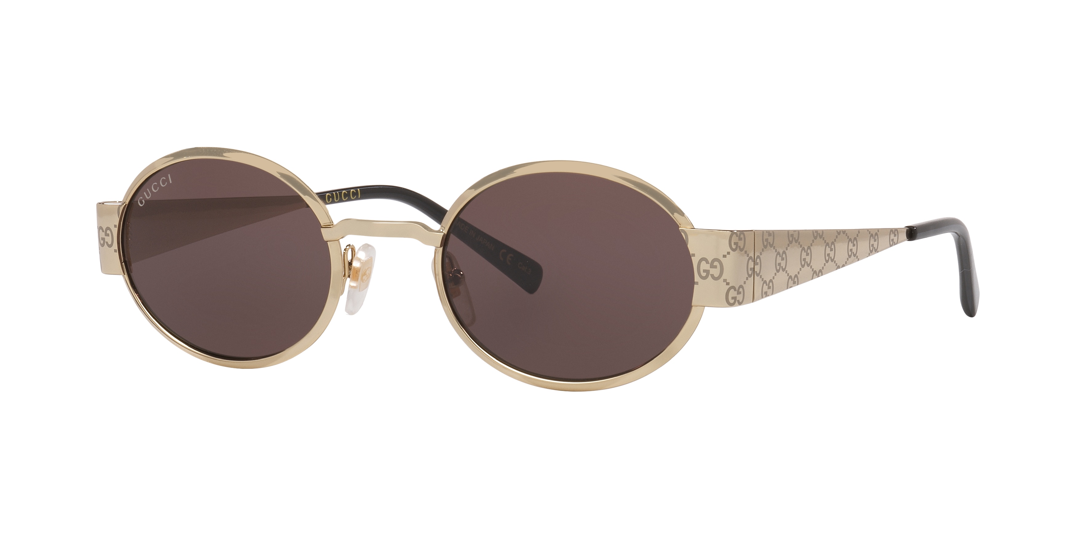 Gucci GG0036SN L (54 - 22) with Blue lenses and Brown frame