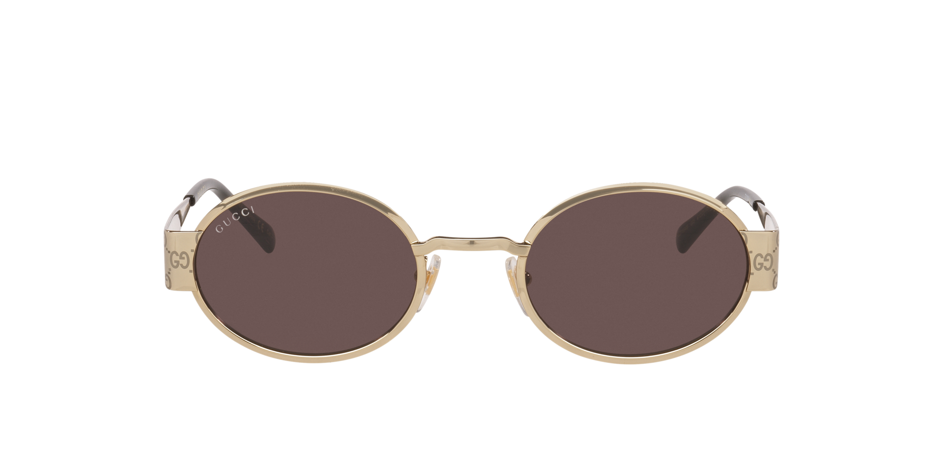 Gucci Tan and Brown Sunglasses with Gold Accents Gucci Gg 1583/S V086J – Vintage Frames Company main image 3