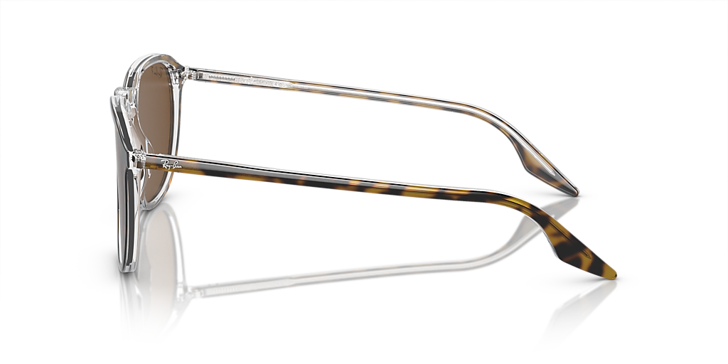 RAY-BAN RB2203 Black On Transparent - Unisex Sunglasses, Green Lens