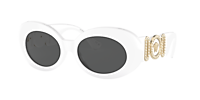 VERSACE VE4426BU White - Women Luxury Sunglasses, Dark Grey Lens