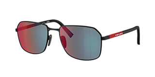 Prada Linea Rossa PS 54ZS XXL (60 - 17) with Grey lenses and Black