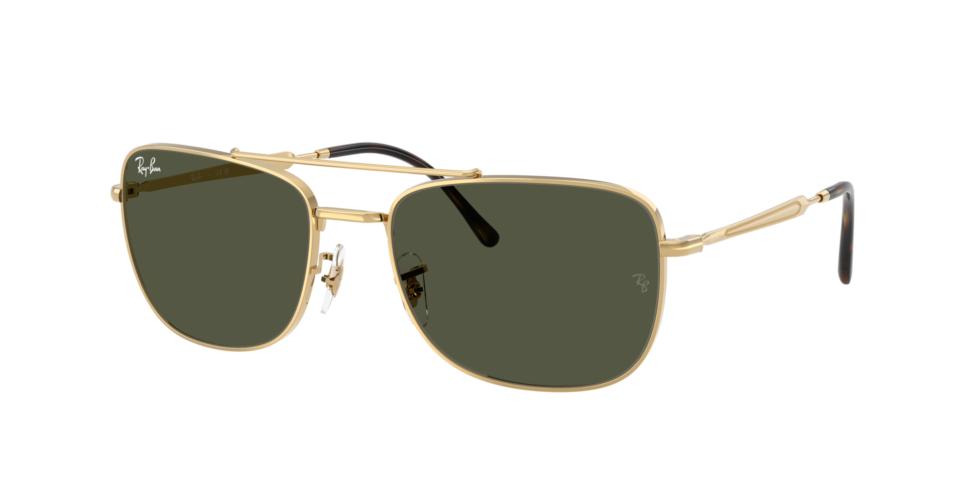 Ray-Ban Unisex Sunglass RB3755 -  Frame color: Arista Gold, Lens color: Green