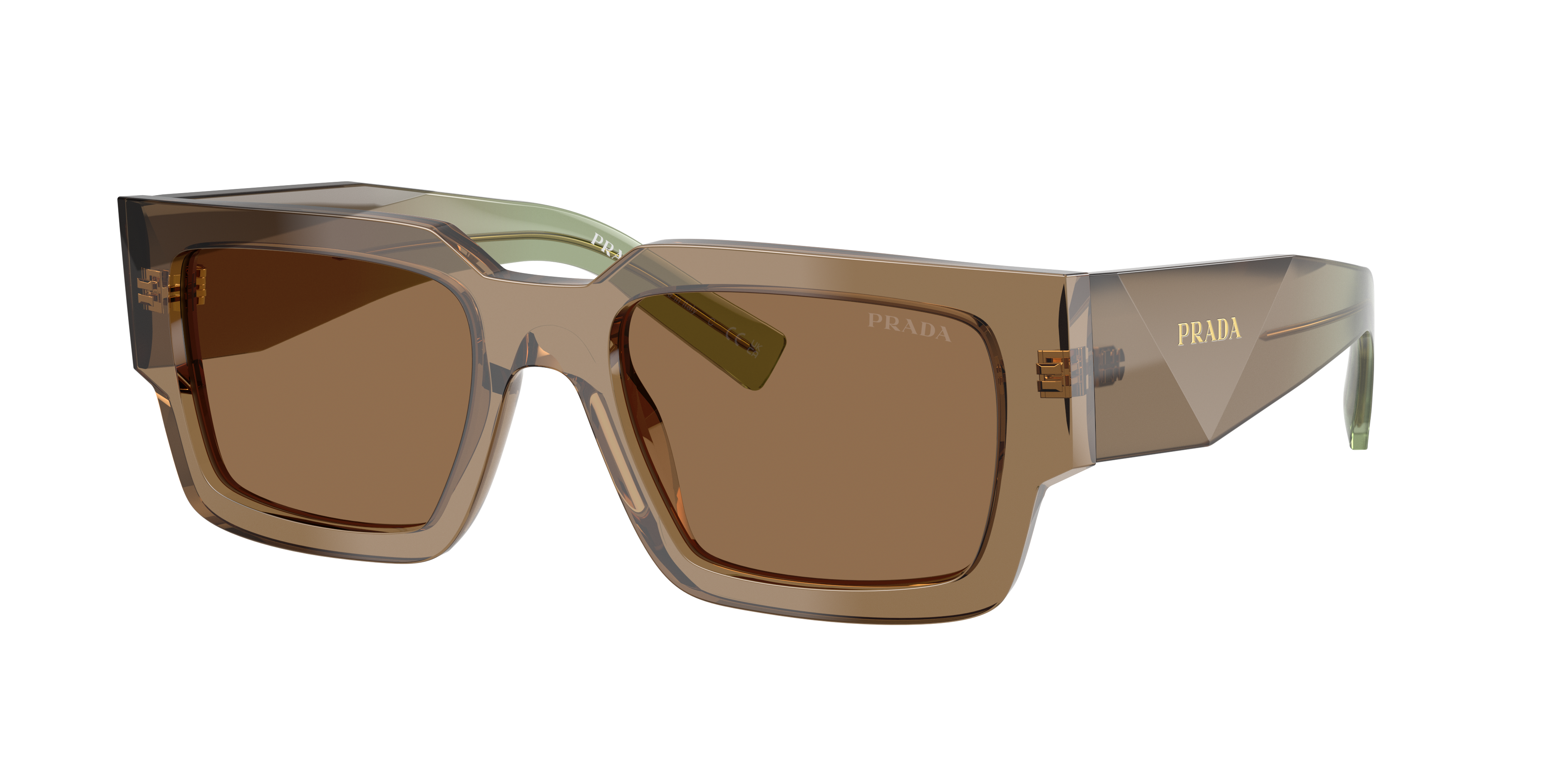 Prada Herren Hellbraun Mann Sunglass Pr B17s - Rahmenfarbe: Terra, Linsenfarbe: