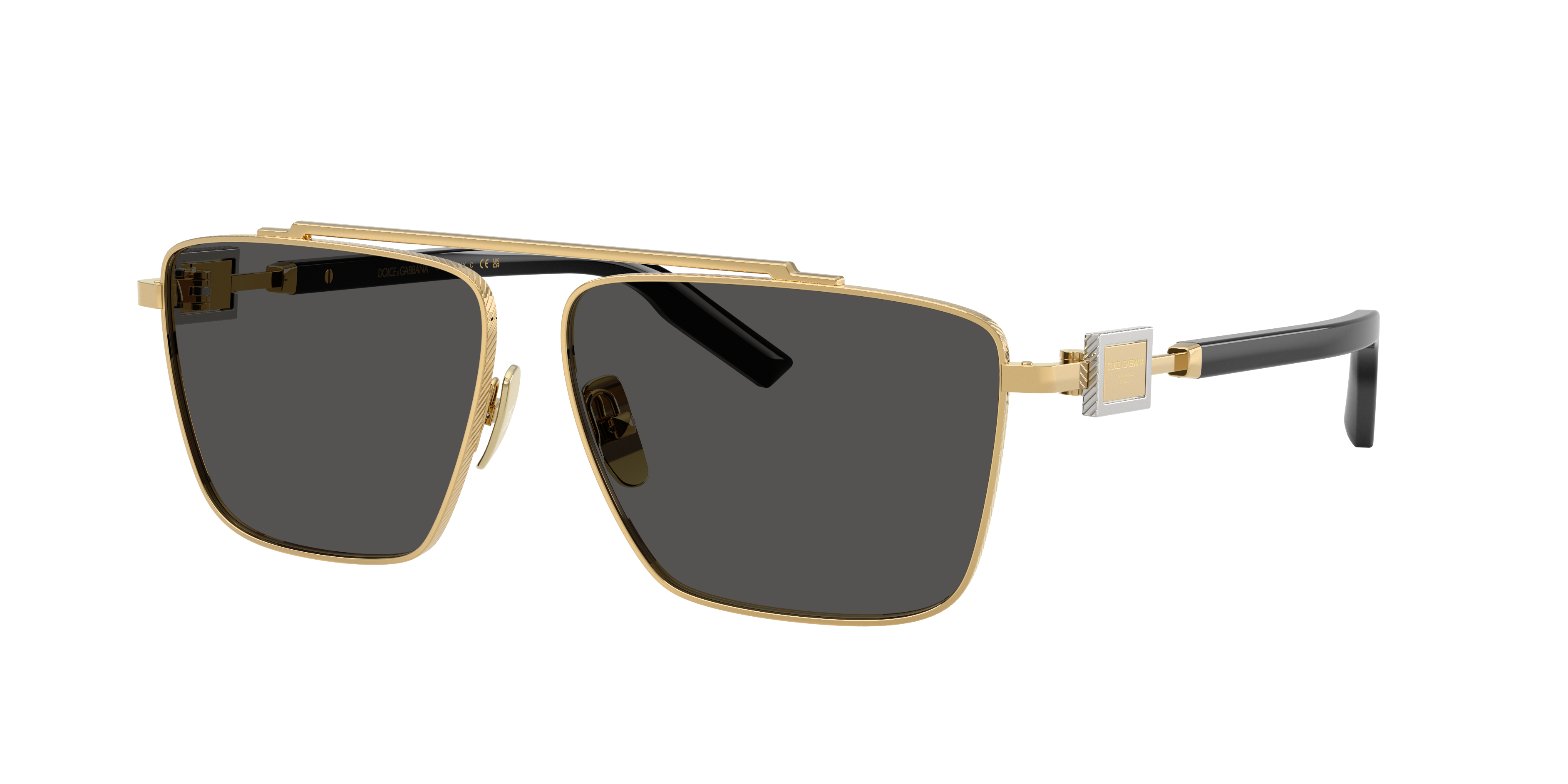 Dolce&Gabbana Man Sunglass DG2336 -  Frame color: Gold, Lens color: Dark Grey