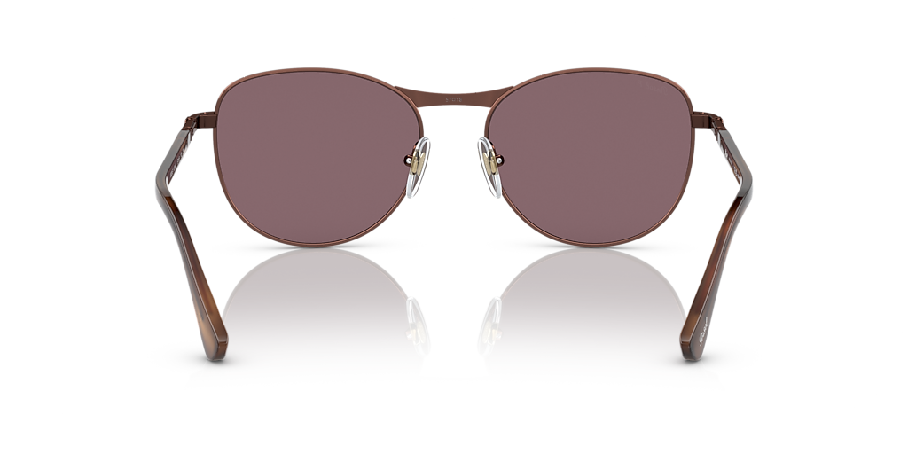 PERSOL PO1002S Shiny Brown - Unisex Luxury Sunglasses, Dark Violet Polarized Lens