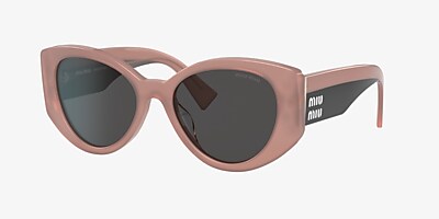 Miu Miu MU 03WS 53 Dunkelgrau & Rosa Opal Sunglasses | Sunglass  