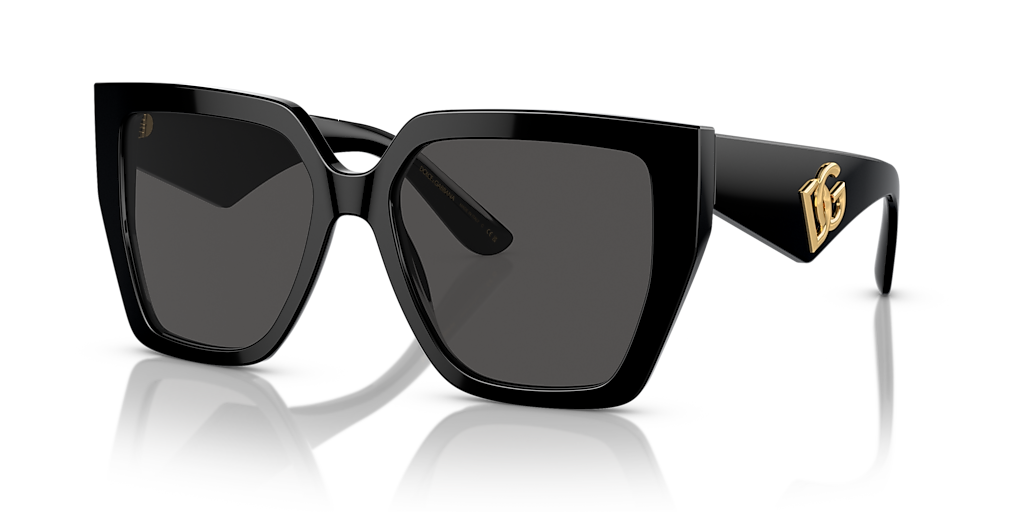Dolce&Gabbana DG4438 M (55 - 17) com Lentes Cinza e Armação Preto