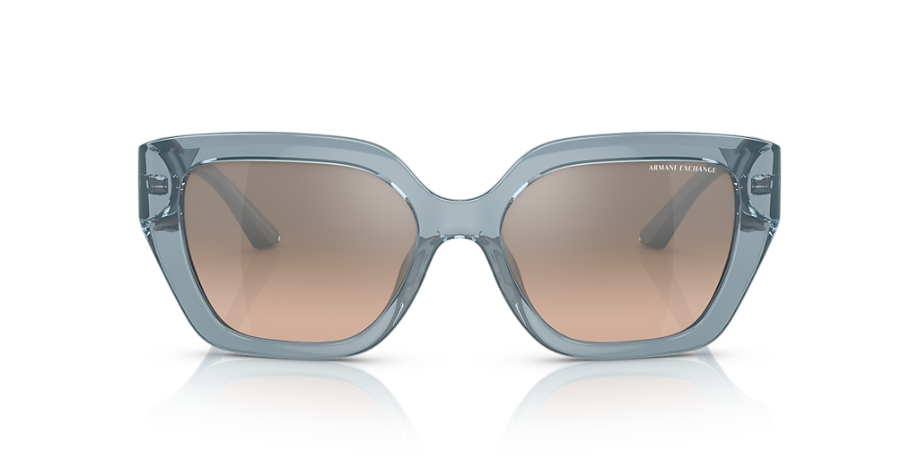 ARMANI EXCHANGE AX4125SU Shiny Transparent Pink - Women Sunglasses, Pink Gradient Grey Lens