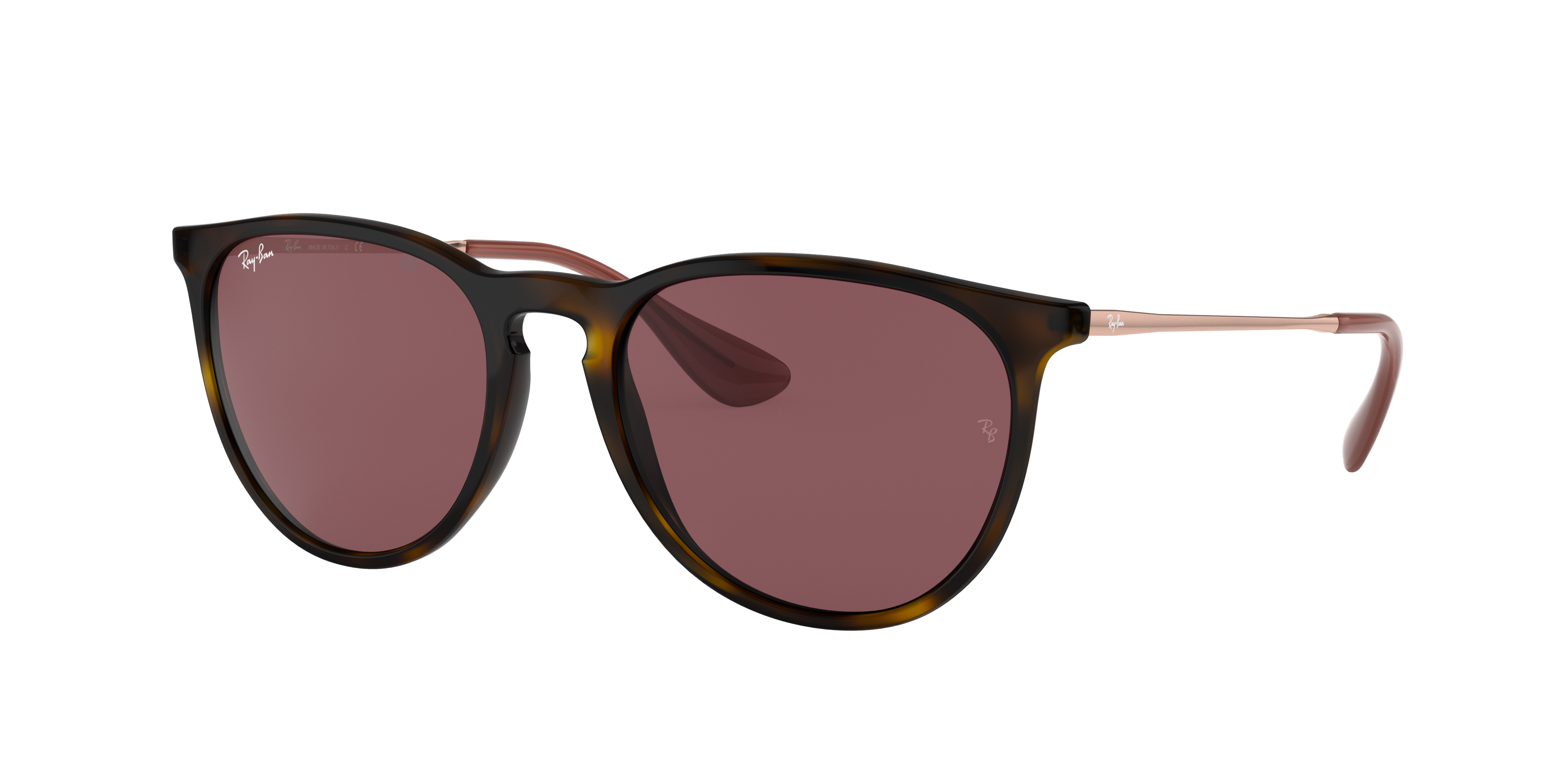 Ray-Ban Woman Sunglass RB4171 Erika Color Mix -  Frame color: Havana, Lens color: Dark Violet