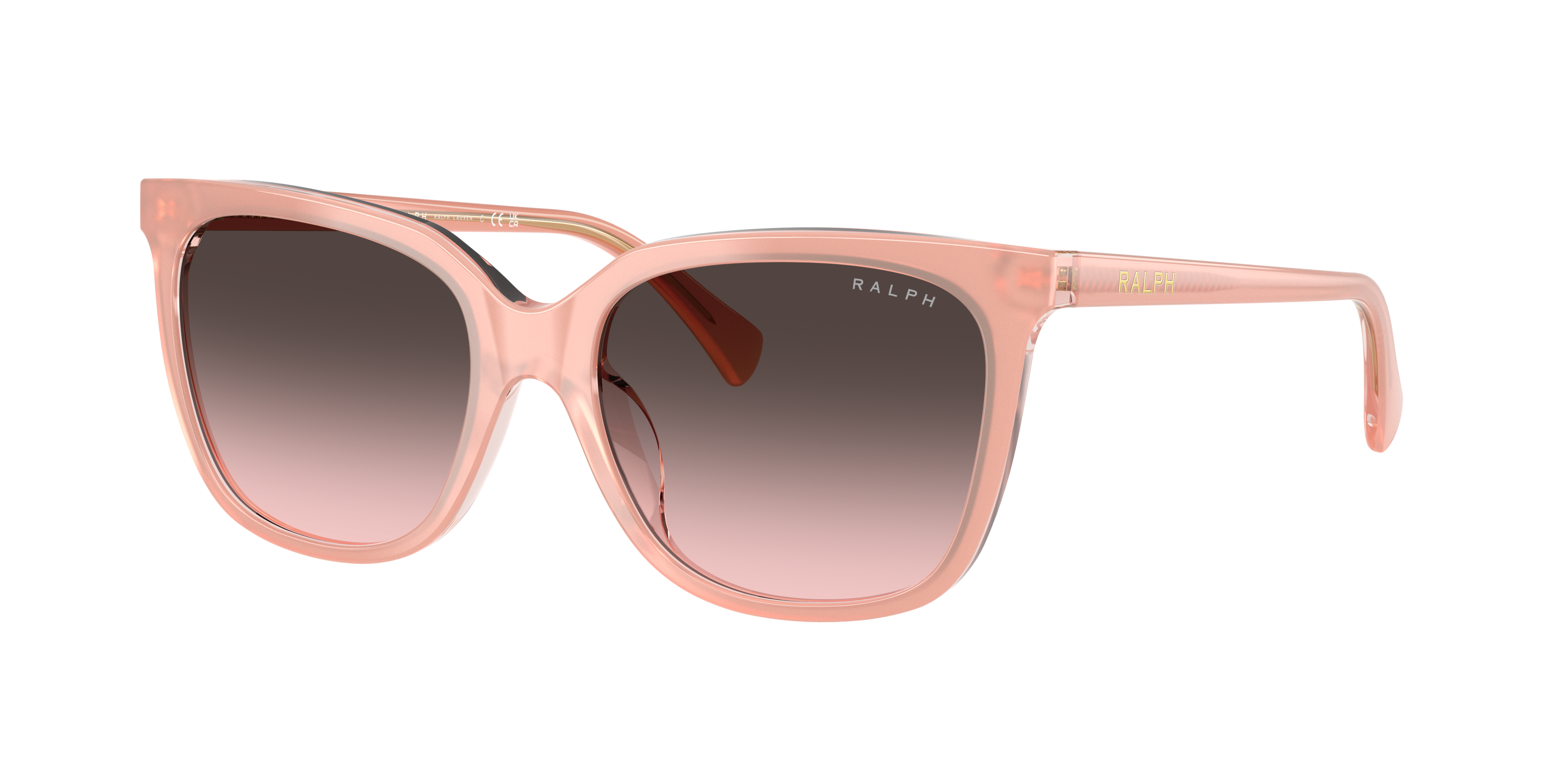 Ralph Woman Sunglass RA5343U -  Frame color: Peach Transparent, Lens color: Pink Gradient Grey