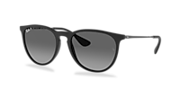 RAY-BAN RB4171F Erika Color Mix Rubber Black - Women Sunglasses, Grey Lens