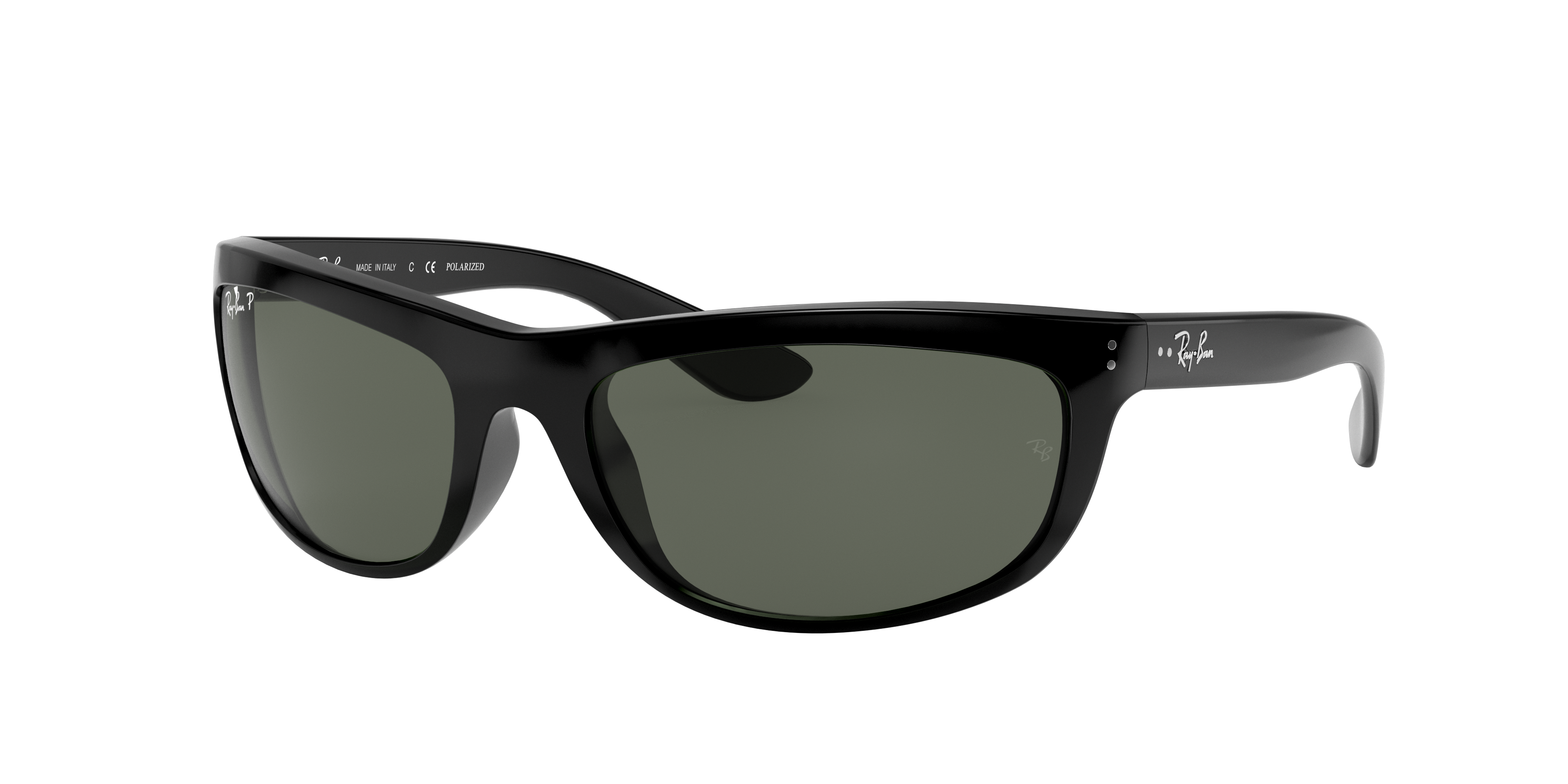Ray-Ban Man Sunglass RB4089 Balorama -  Frame color: Black, Lens color: G-15 Green Polarized
