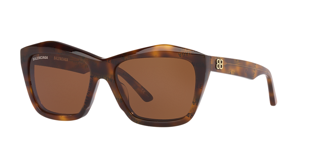 サングラス BALENCIAGA BROWN ACETATE SUNGLASSES Balenciaga BB0216S XL (57 - 17) with Brown lenses and Brown