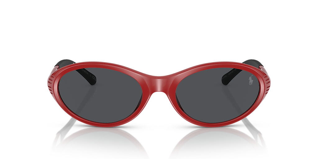 POLO RALPH LAUREN PH4197U Shiny Red - Men Sunglasses, Grey Lens
