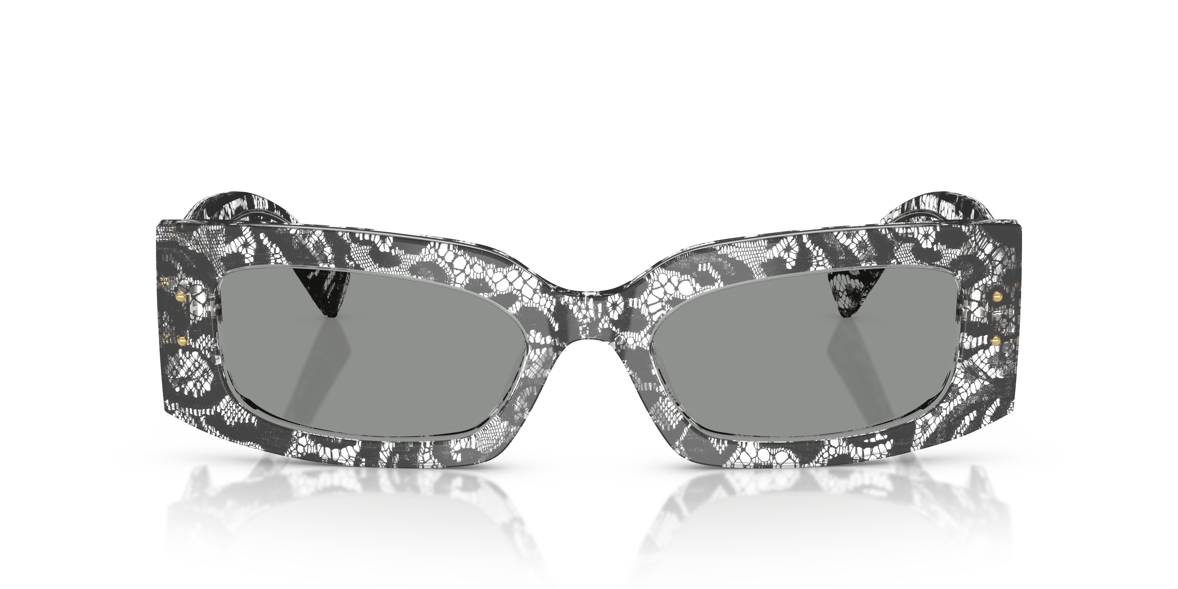 Dolce & Gabbana Logo Plaque Rectangular Sunglasses, 55mm In Grey