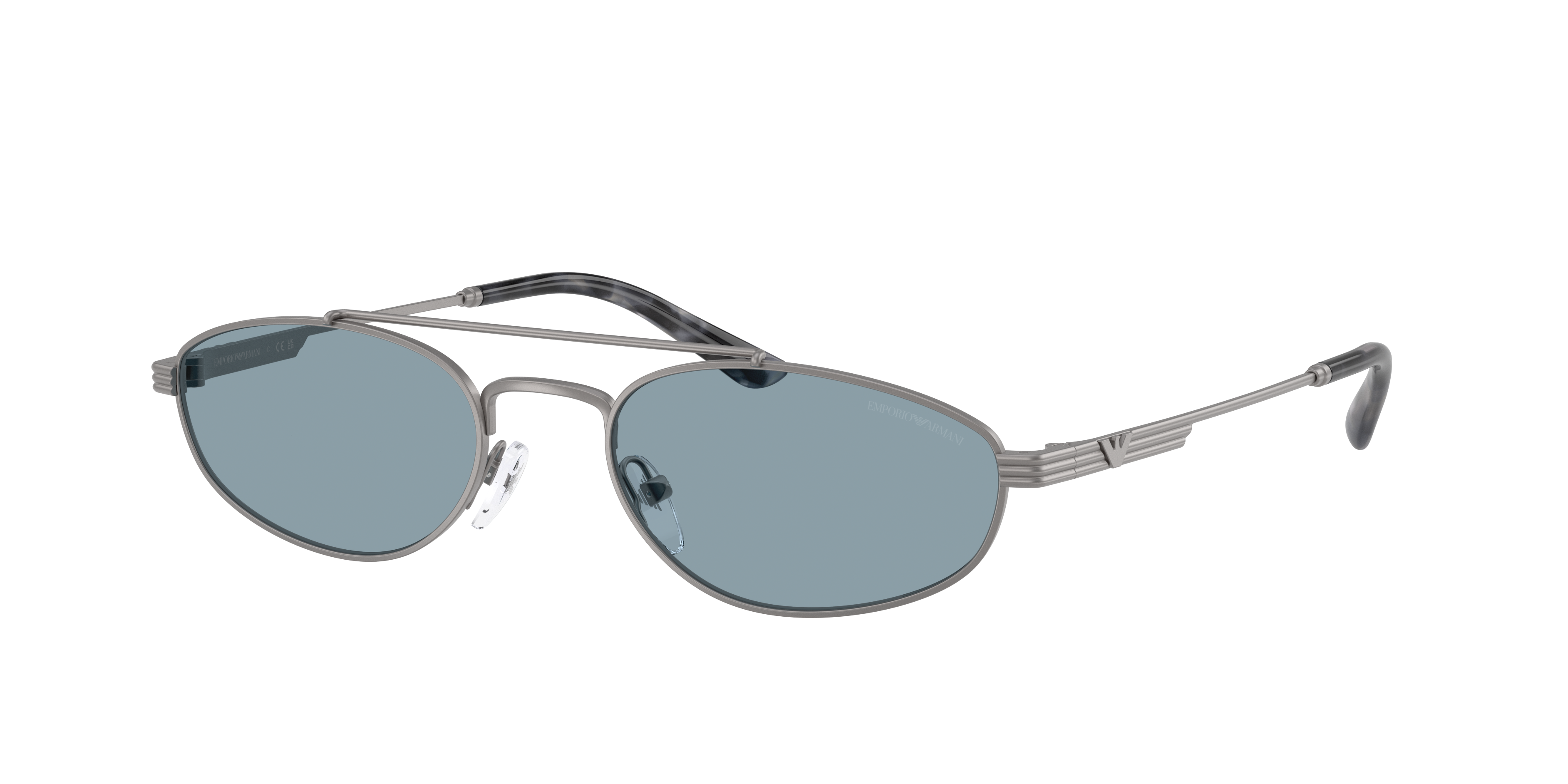Emporio Armani Man Sunglass EA2157 -  Frame color: Matte Gunmetal, Lens color: Azure