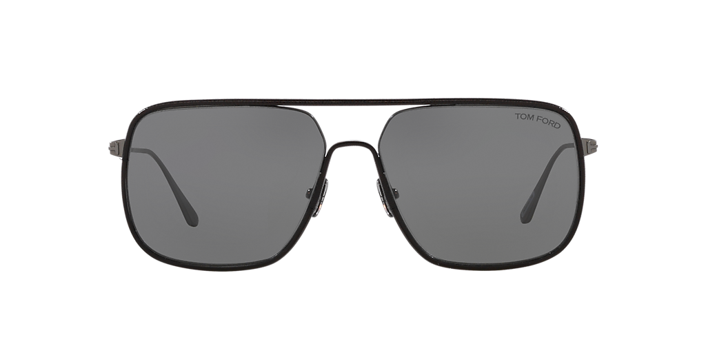 TOM FORD FT1015 Shiny Silver - Men Luxury Sunglasses, Grey Mirror Lens