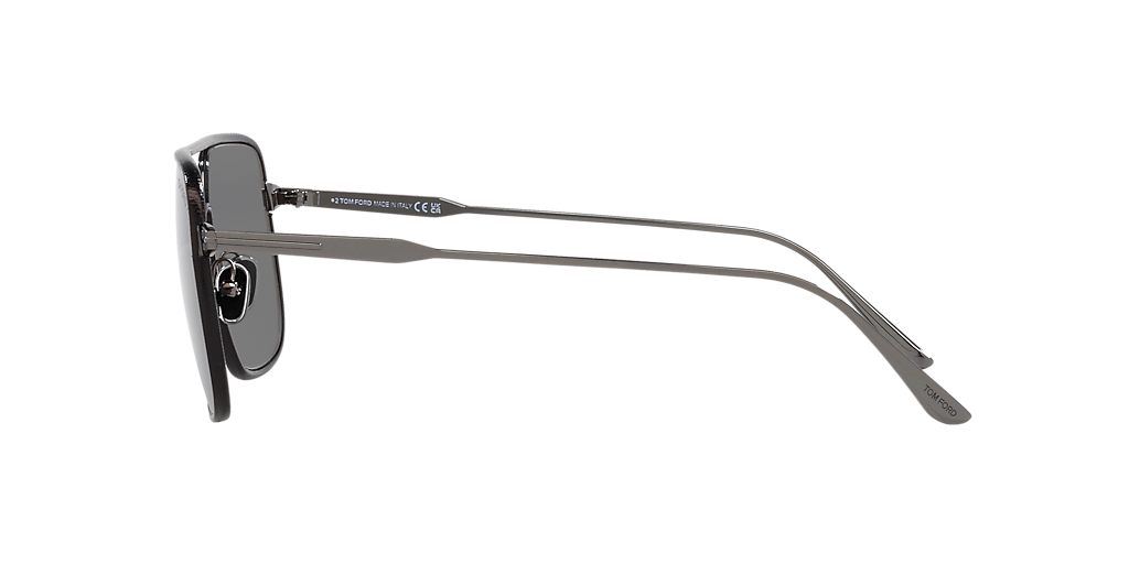 TOM FORD FT1015 Shiny Silver - Men Luxury Sunglasses, Grey Mirror Lens