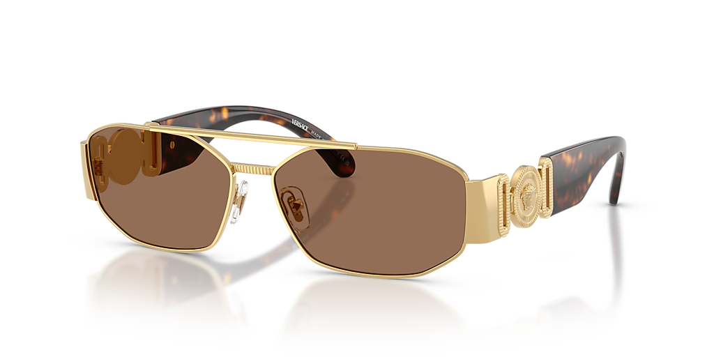Versace VE2287 L (58 - 14) with Brown lenses and Gold frame