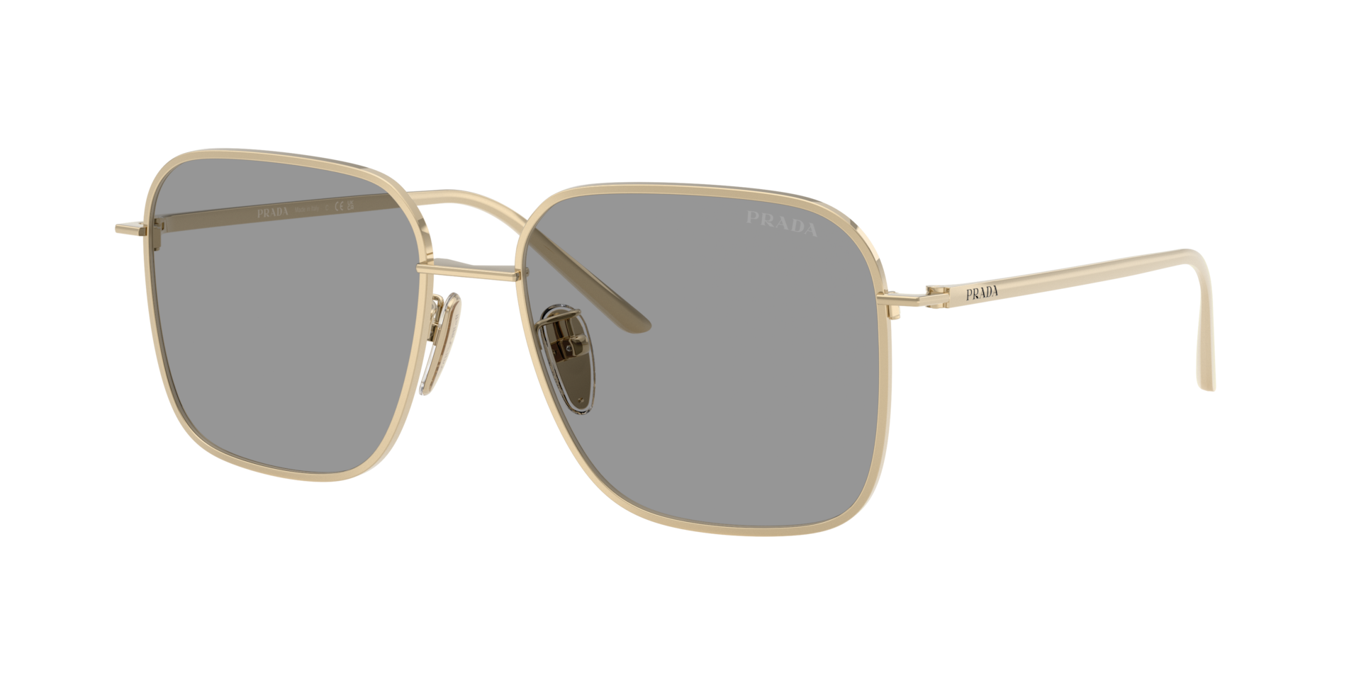 Prada Woman Sunglass PR C54SD - Frame color: Pale Gold, Lens color: Grey