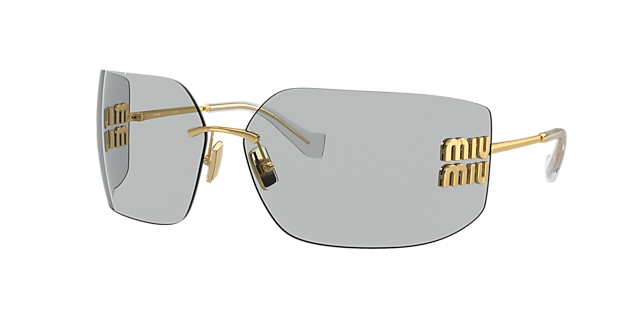 Miu Miu MU 54YS 80 Dunkelgrau & Gold Sunglasses | Sunglass Hut 