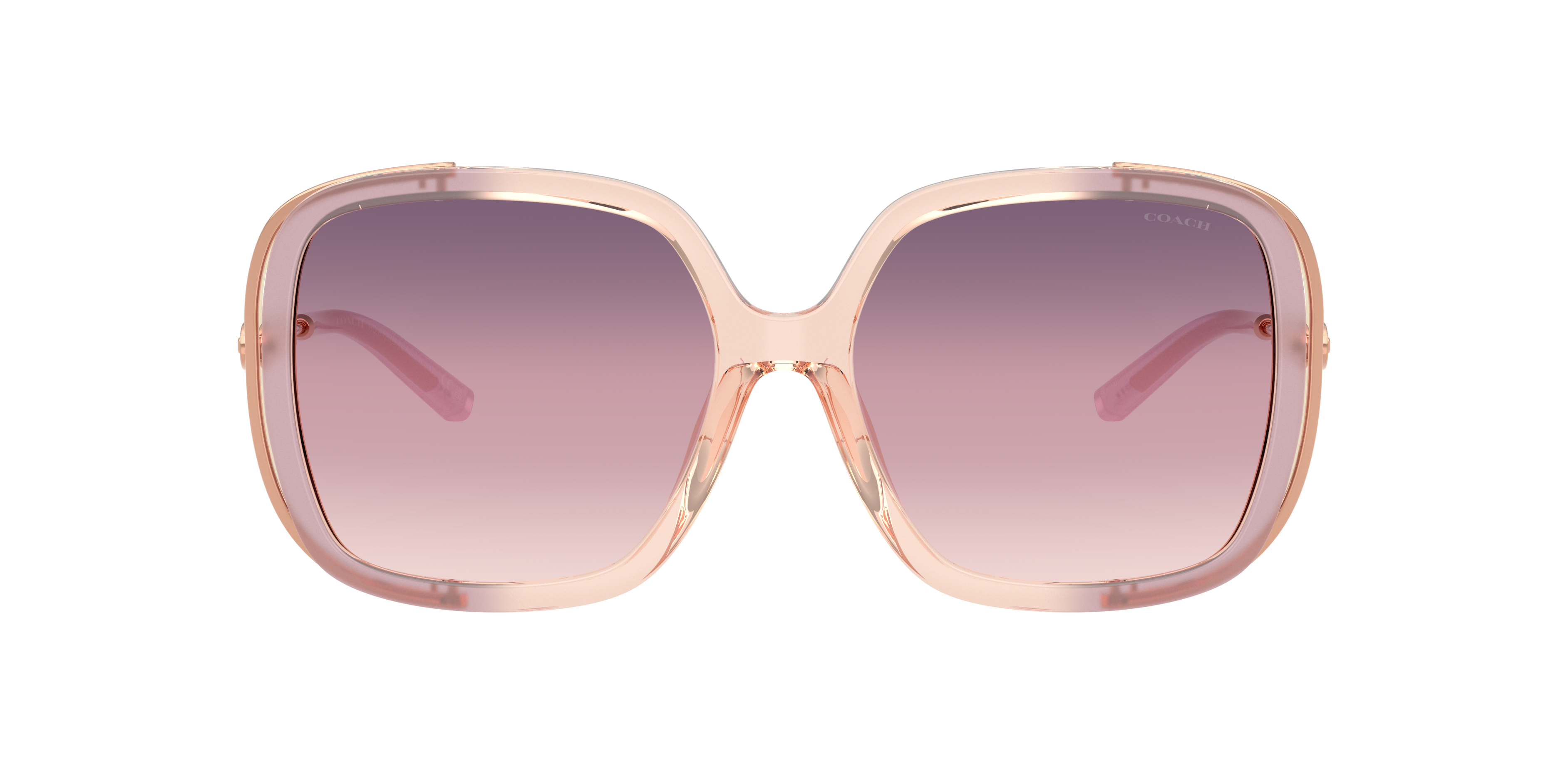 Coach Woman Sunglass Hc8423u Cad80 In Purple Yellow Gradient