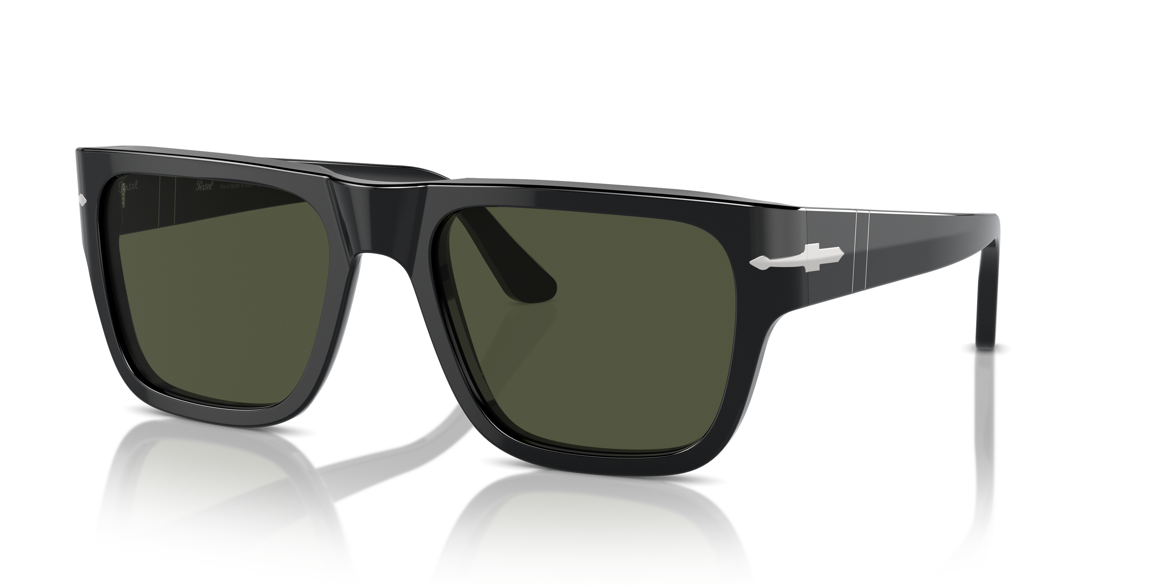 Persol PO3348S XL (57 - 20) with Green lenses and Black frame