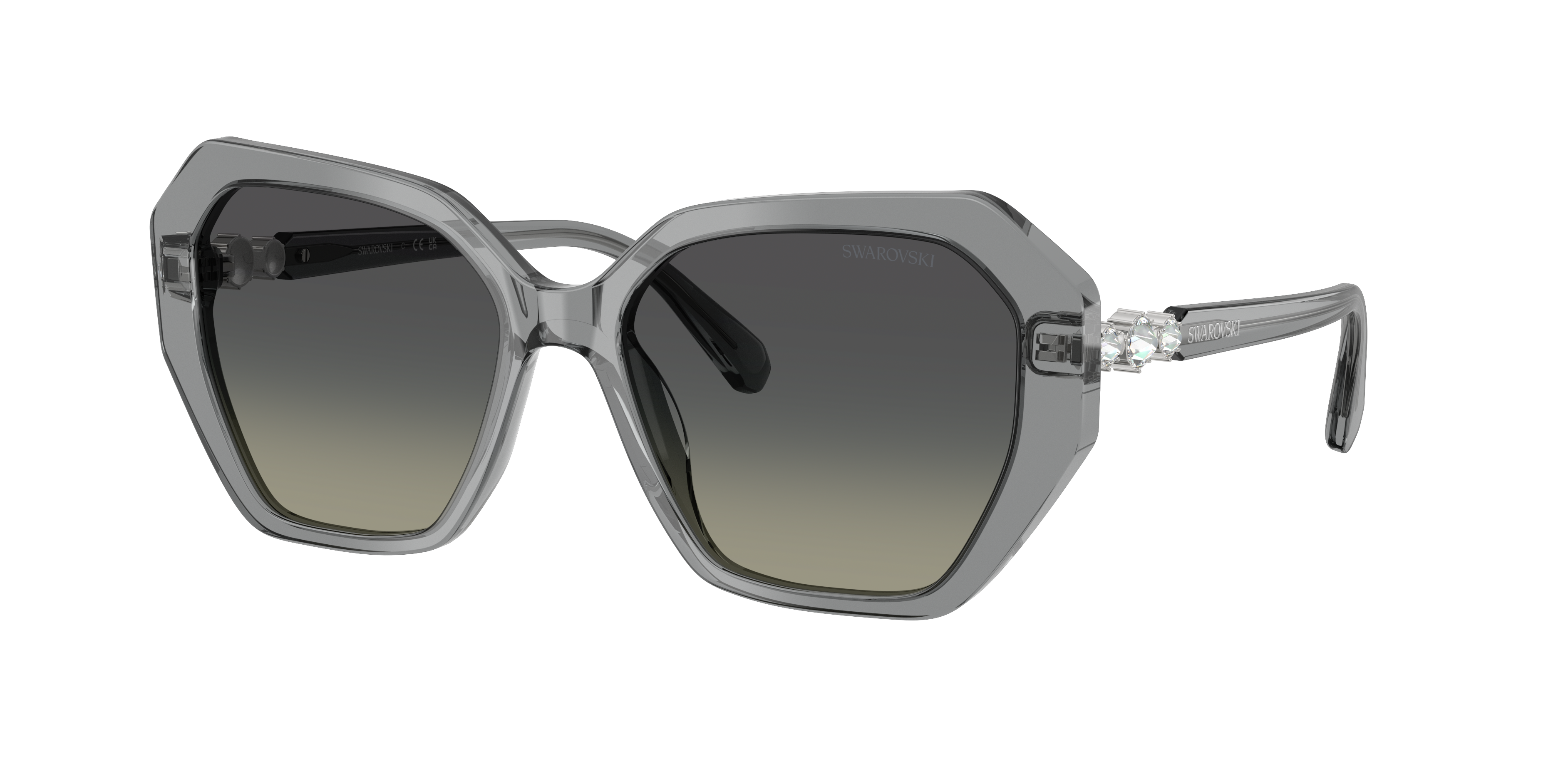 Swarovski Woman Sunglass SK6017 -  Frame color: Transparent Grey, Lens color: Gradient Grey