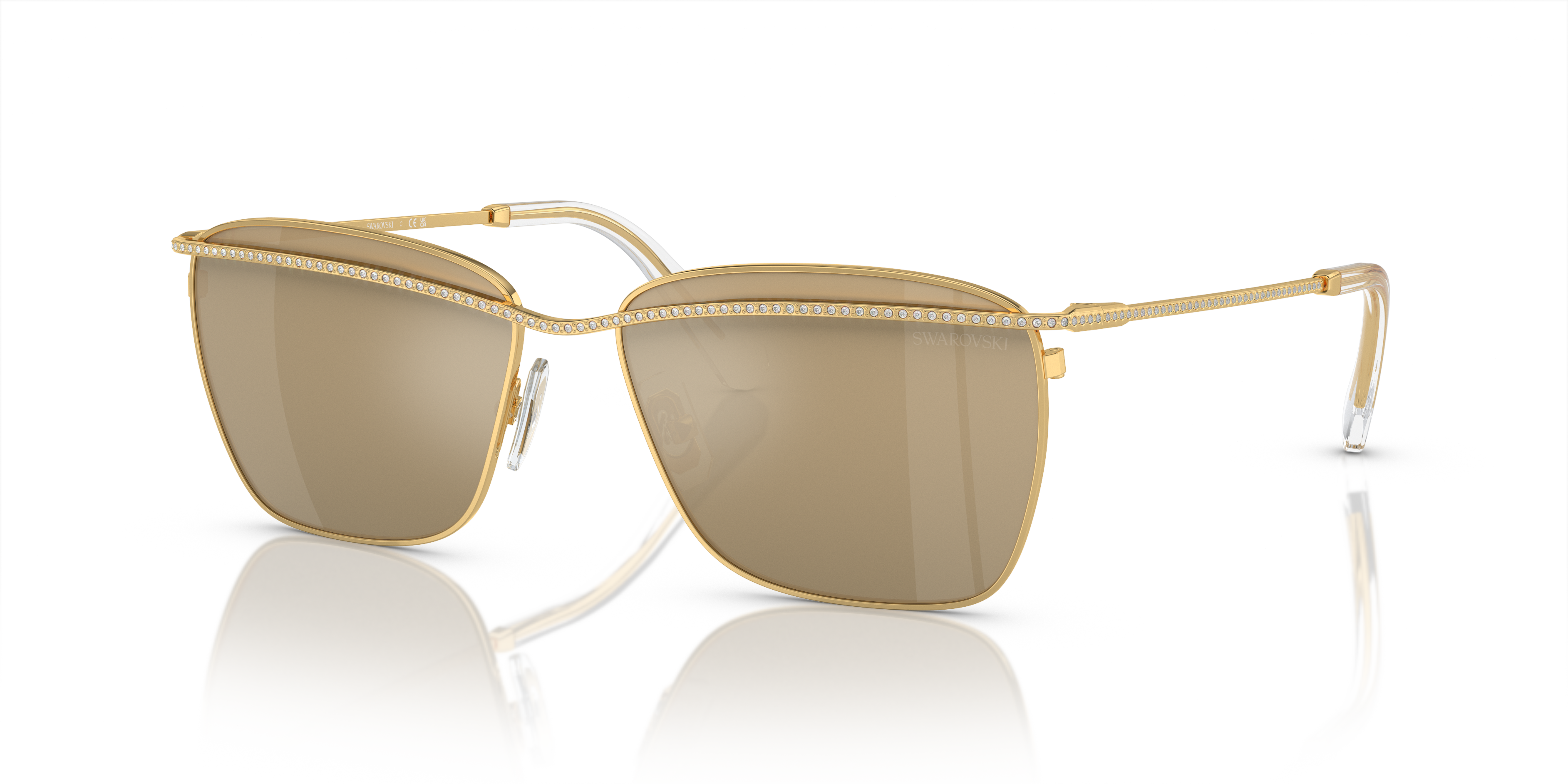Swarovski SK7006 L (58 - 16) com Lentes Amarelo e Armação Amarelo