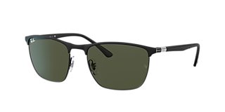 Ray-Ban Clubmaster Classic M (49 - 21) with Green lenses and Black