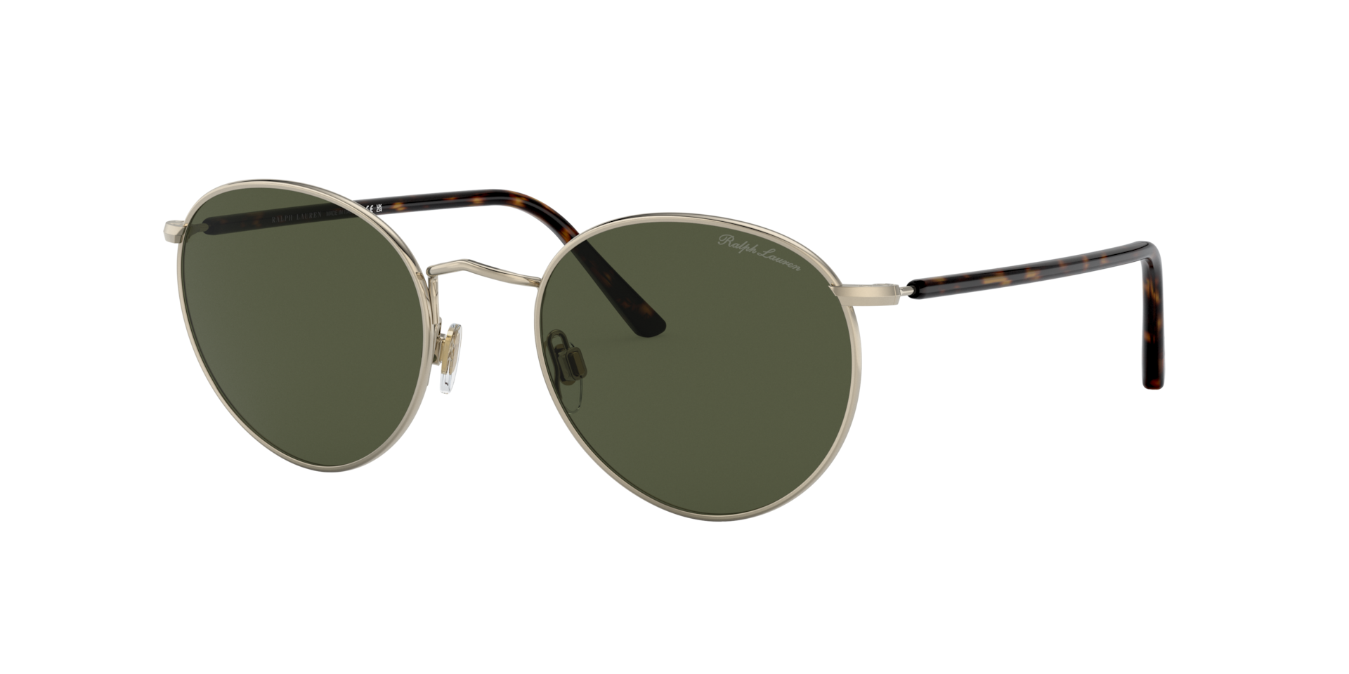 Ralph Lauren Man Sunglass RL7076 -  Frame color: Shiny Pale Gold, Lens color: Green