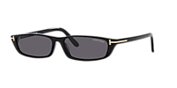 TOM FORD Alejandro Black - Unisex Luxury Sunglasses, Grey Lens