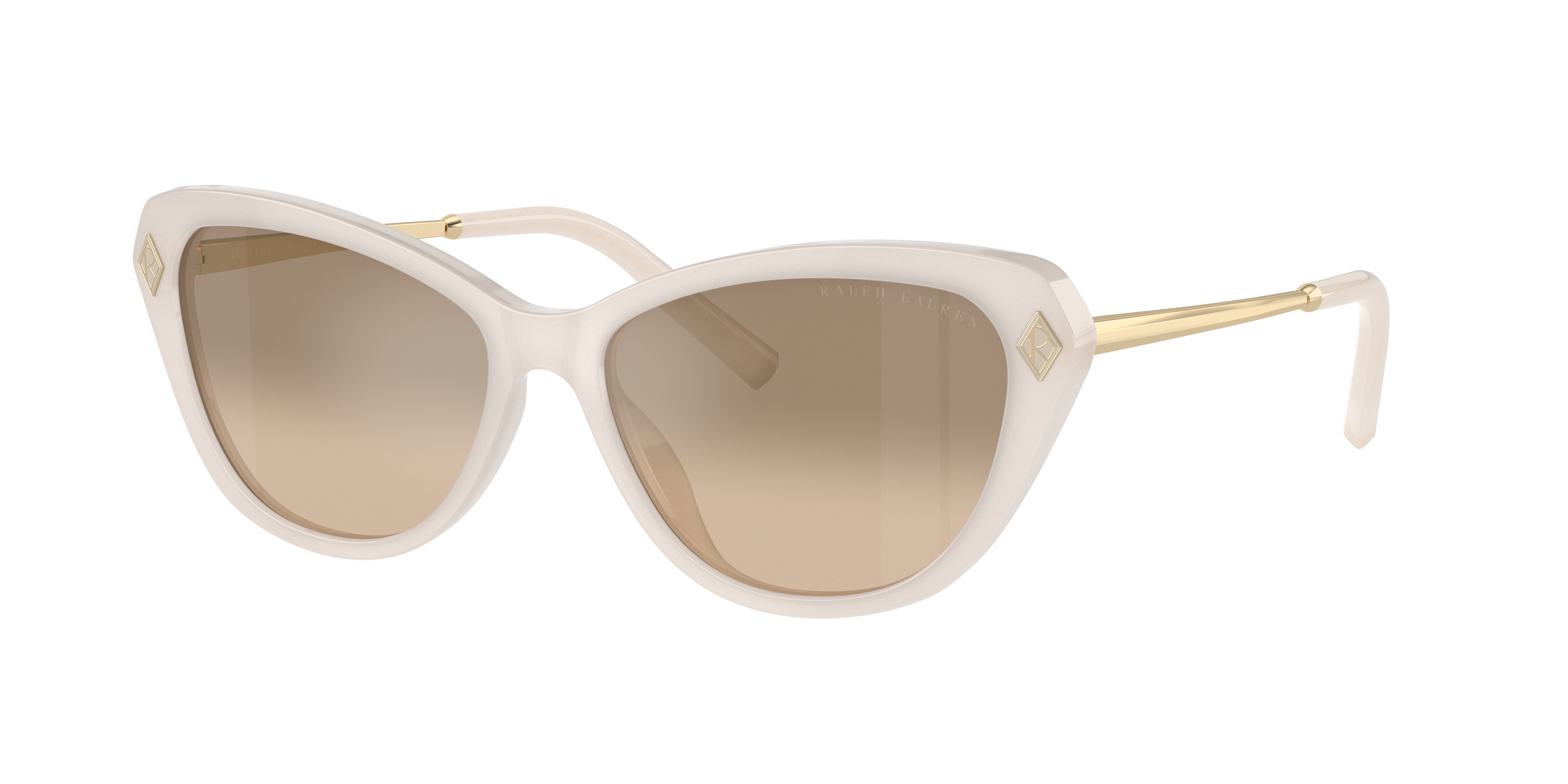 Ralph Lauren Woman Sunglass RL8224U The Ella -  Frame color: Opaline Milky, Lens color: Brown/Grey Gradient