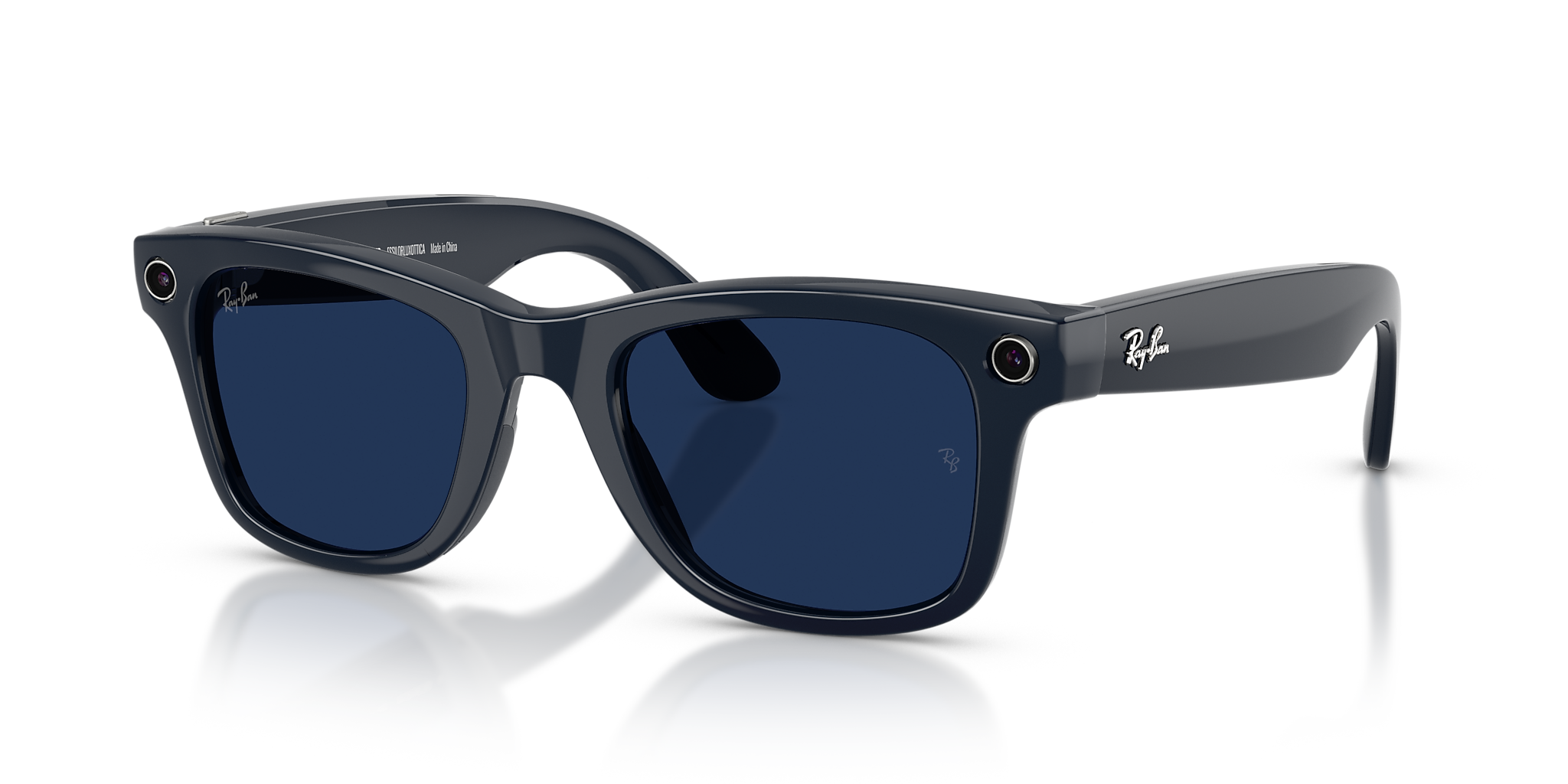 RW4012 Ray-Ban Meta Wayfarer Cosmic Blue - Unisex Sunglasses, Clear/Sapphire Lens