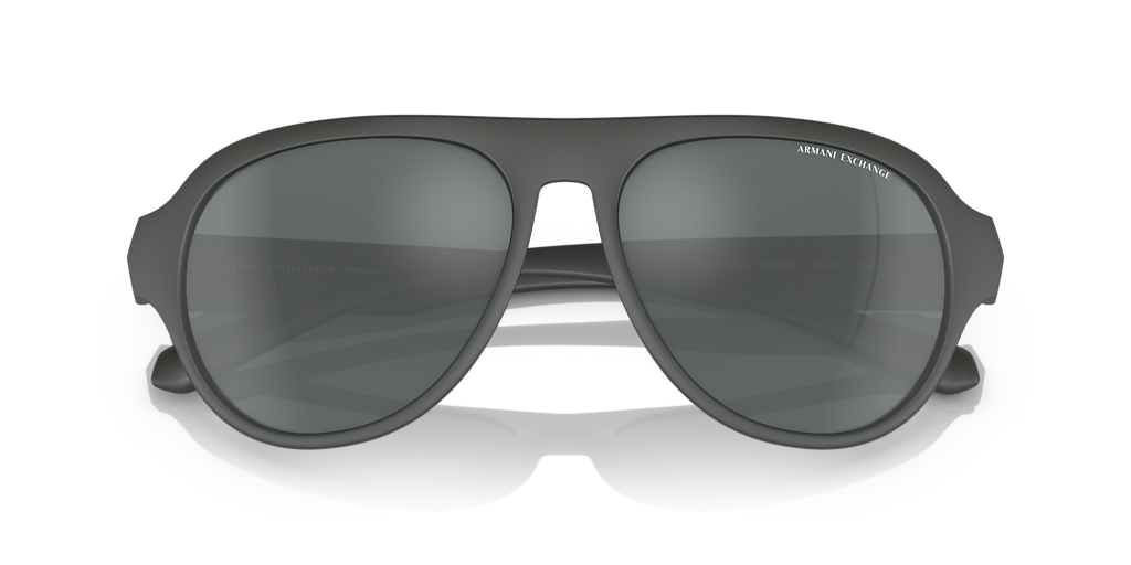ARMANI EXCHANGE AX4126SU Matte Dark Green - Men Sunglasses, Light Grey Mirror Black Lens
