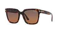 TOM FORD Selby Havana - Women Luxury Sunglasses, Brown Lens