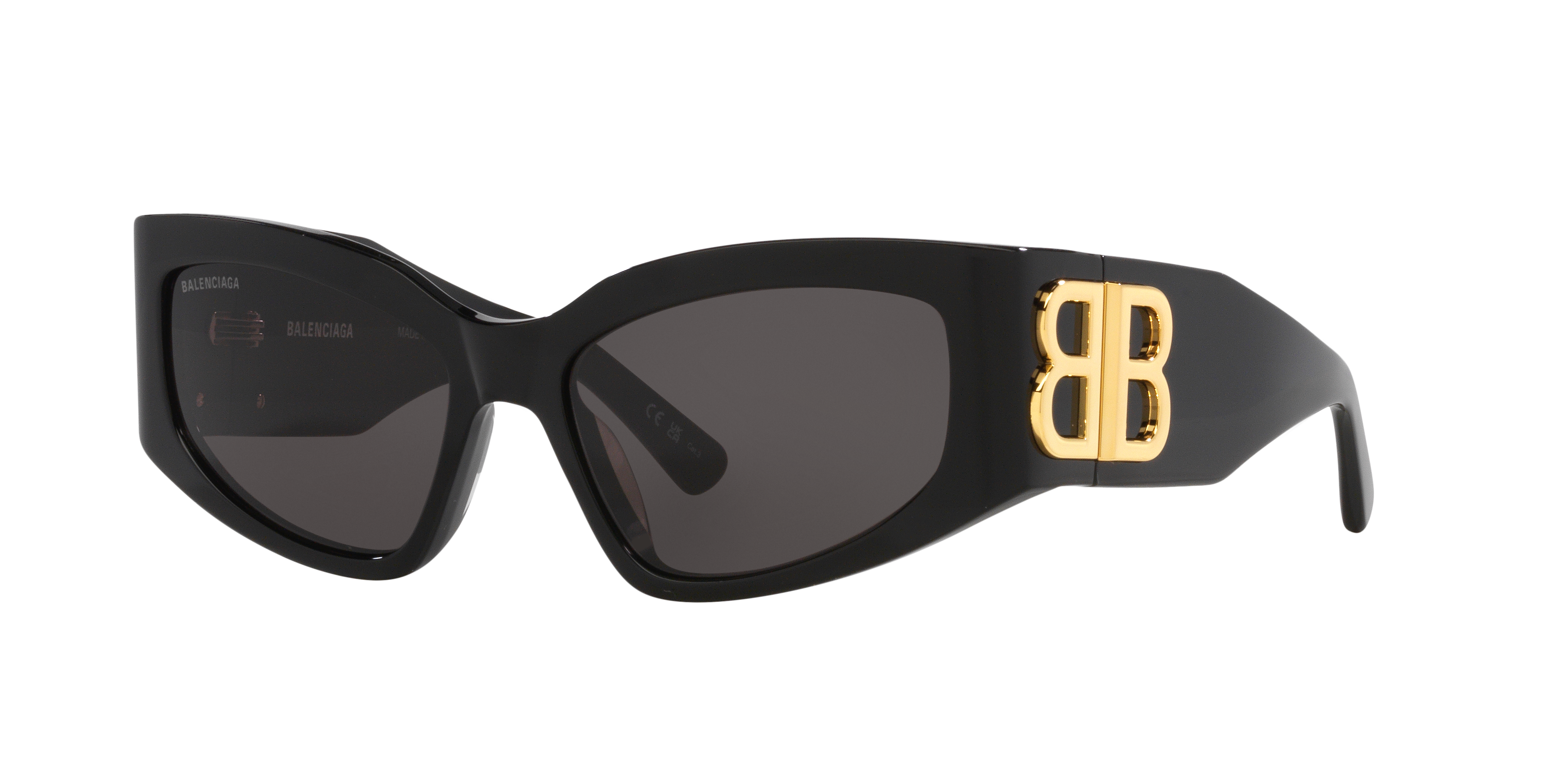 Balenciaga BB0321S L (57 - 17) with Grey lenses and Black