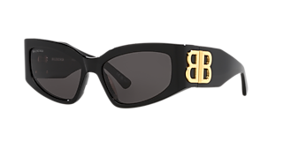 Balenciaga BB0324SK L (55 - 19) with Grey lenses and Black