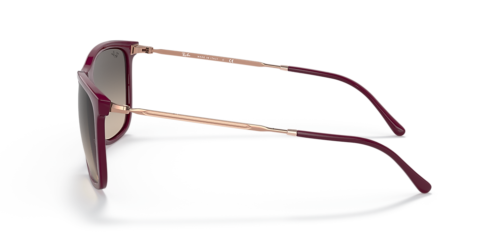 RAY-BAN RB4344 Red - Unisex Sunglasses, Grey Gradient Lens