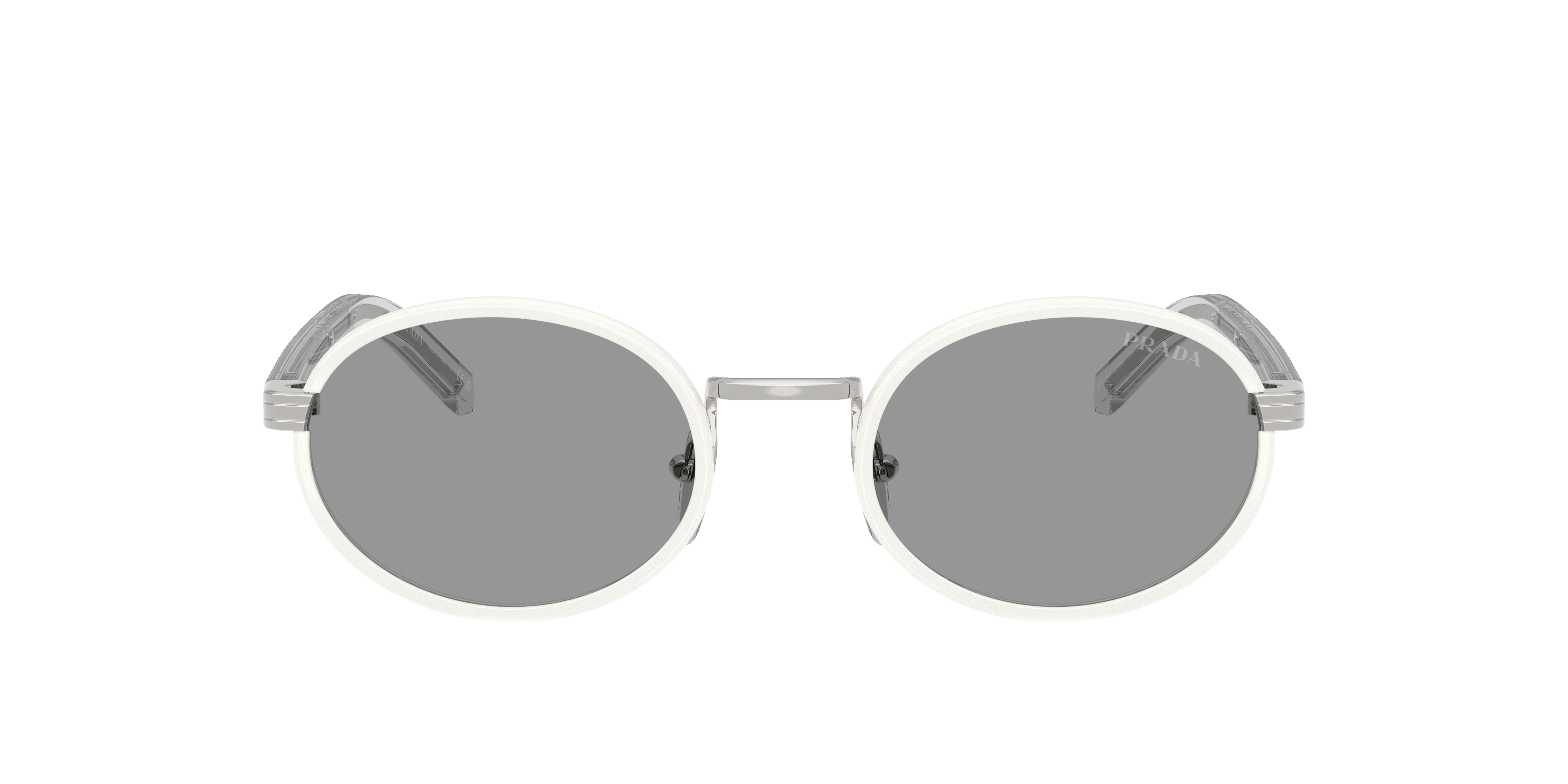 Prada PR B56S XS (52 - 20) with Grey lenses and White frame